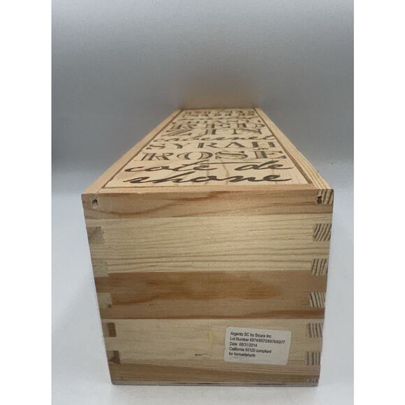 Natural Wooden Wine Red Crate with Handle with Sliding Cover Classy 31-08 - Picture 10 of 16